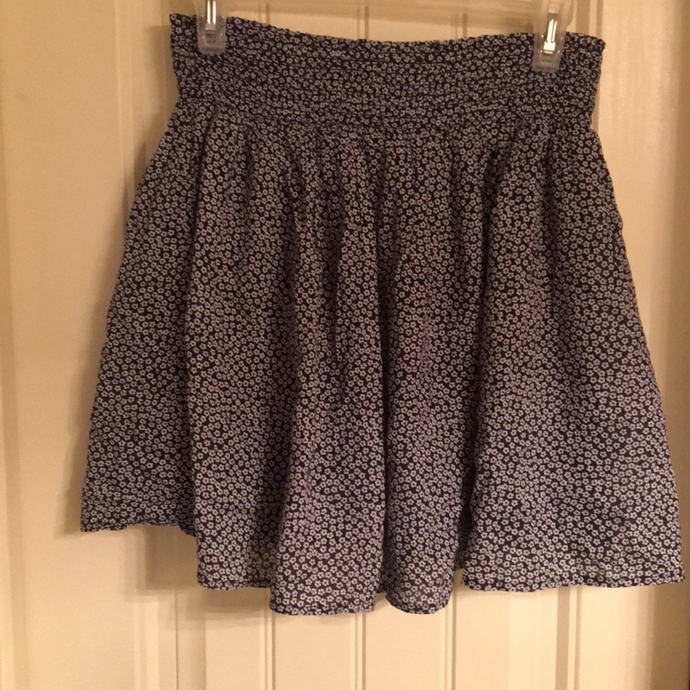 Navy blue floral skirt from Old Navy